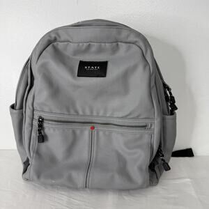 STATE Bags Backpack Frost Gray One Size Map Lining Laptop Sleeve Padded Straps